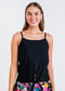 Riley Knotted Swim Top - Black