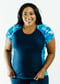 Loose Fit Adele Swim Top - Navy/Tidal Wave - Last chance to get this color!