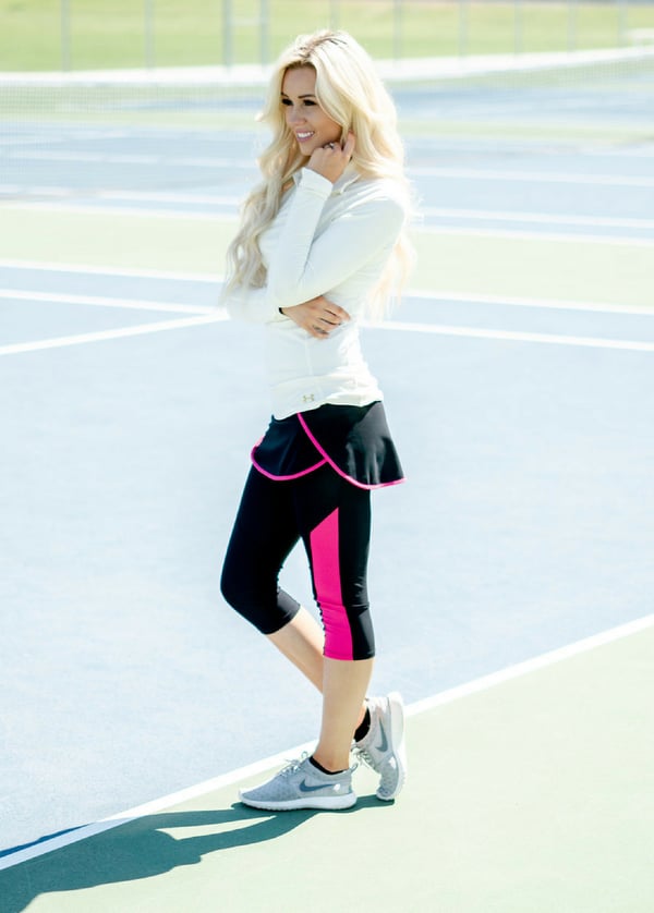 2 in 1 Short Sport Skirt with Attached Leggings