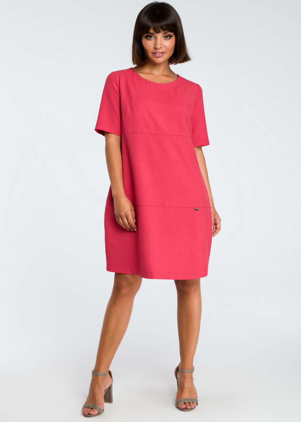 Casual Loose Fitting Dress - Pink