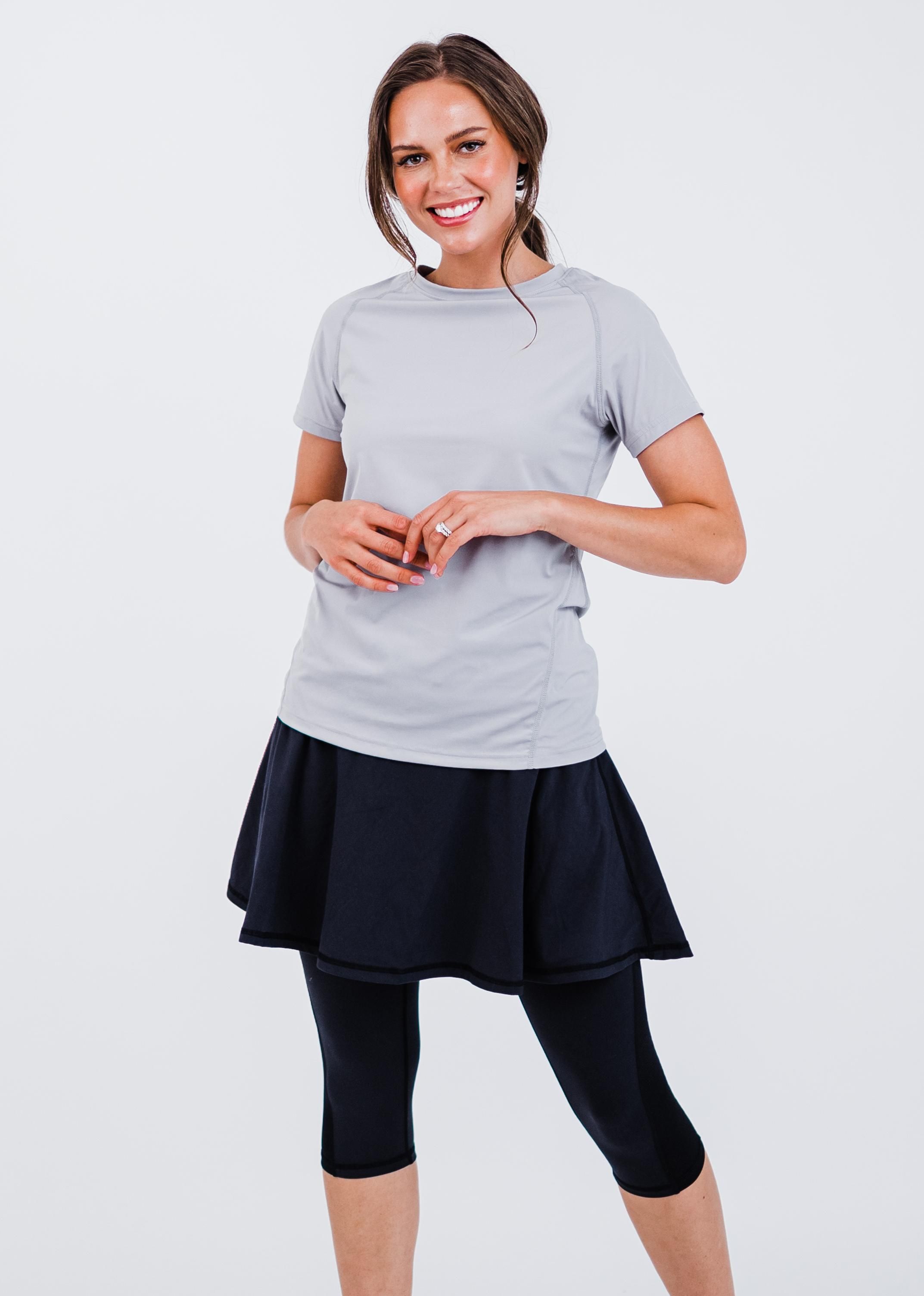 Pro Performance Top With Flowy Lycra® Sport Skirt With Attached 17" Leggings